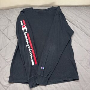 Champion Black Long Sleeve Men's Shirt